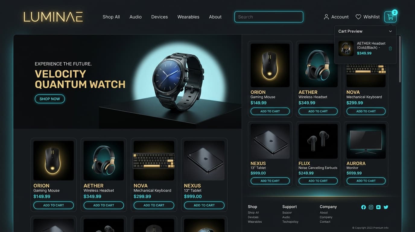 Luminae Luxury E-Commerce Store